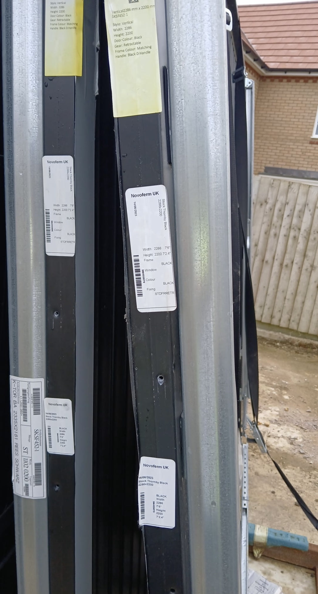 Vertical Lines Garage Door Up And Over (2286mm x 2200mm) 4 Garage Doors