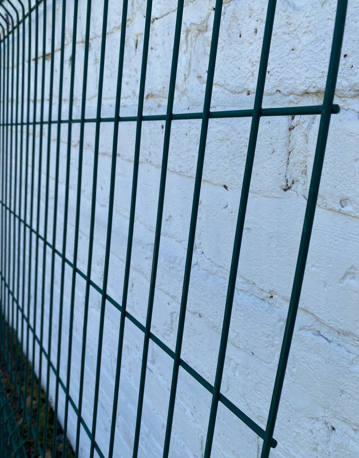 Galvanised Green Mesh Fencing Panels 3m(L) x 2m(H) (7 Panels)