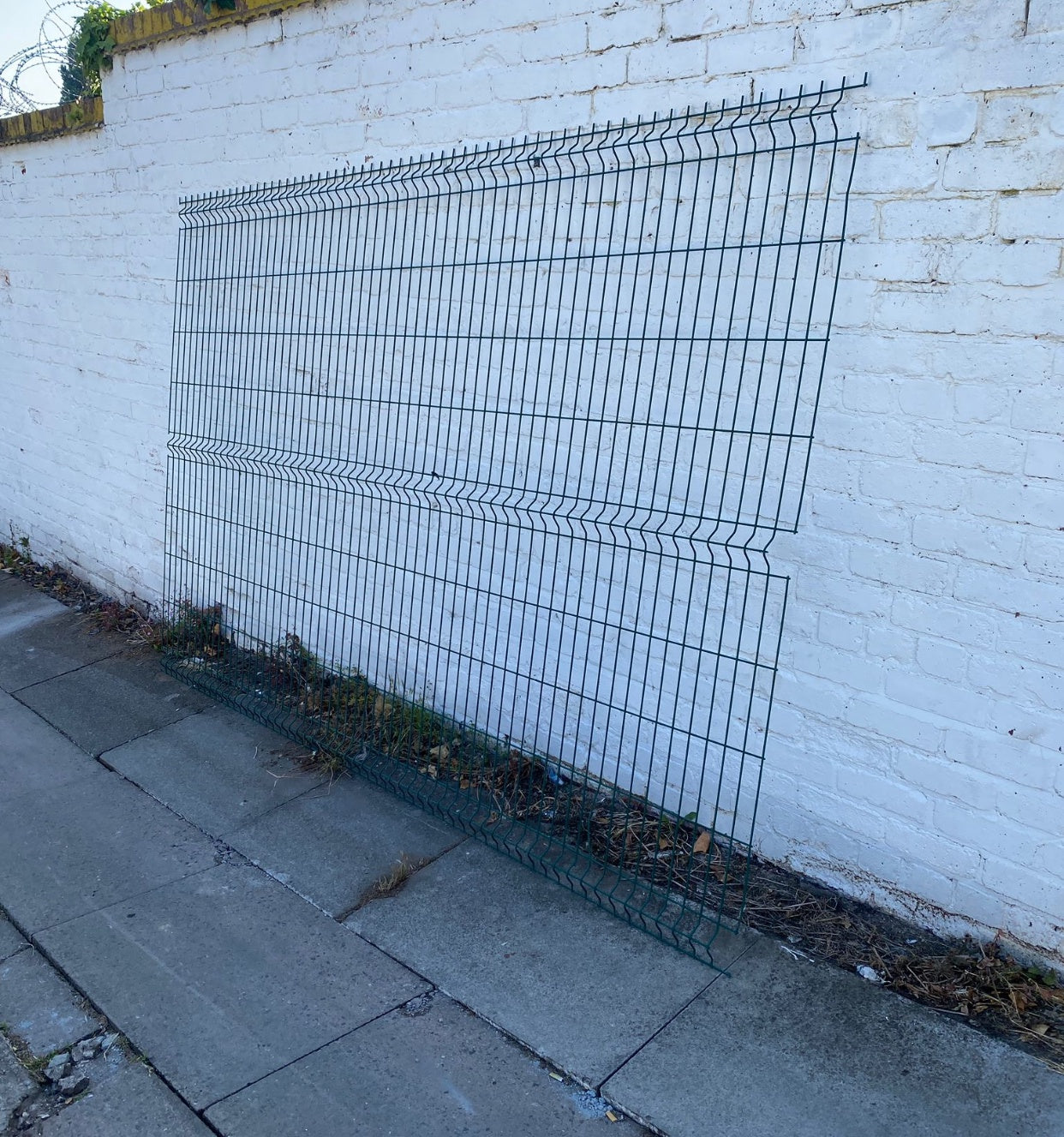 Galvanised Green Mesh Fencing Panels 3m(L) x 2m(H) (7 Panels)