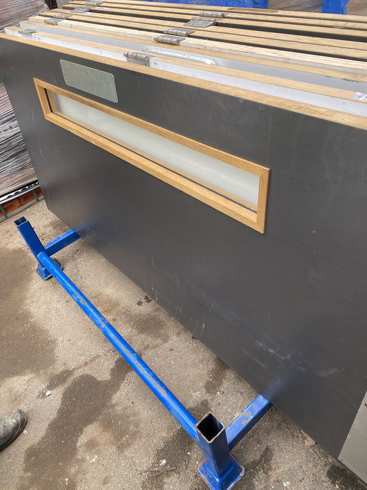 FD30 Office Internal Door with Glass Strip 2040 x 926mm RH x7