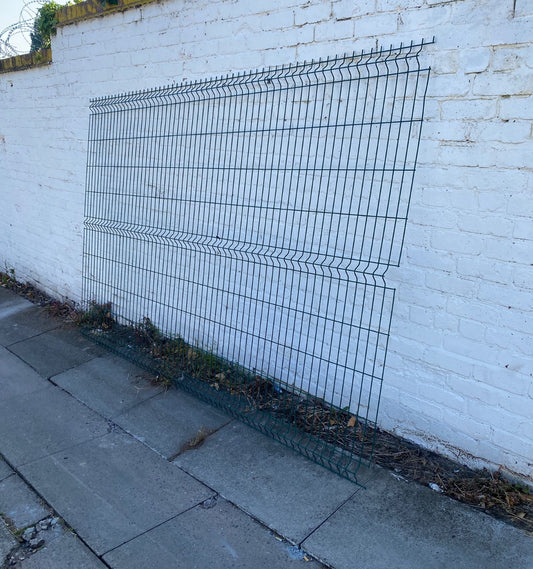 Galvanised Green Mesh Fencing Panels 3m(L) x 2m(H) (7 Panels)