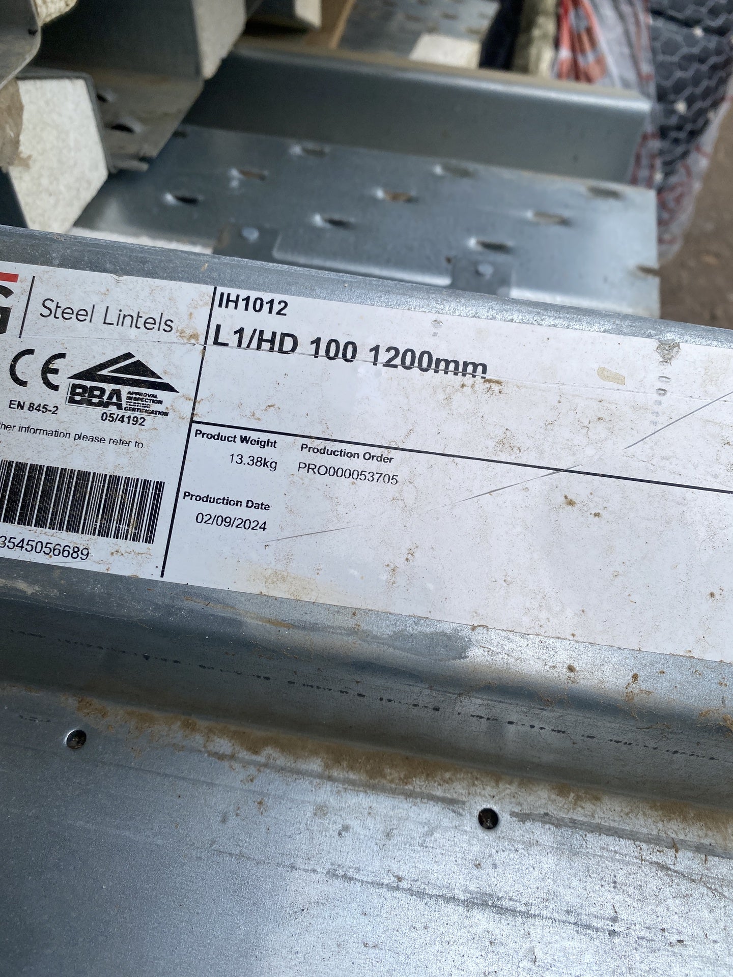 IG Heavy Duty Cavity Wall Lintel L1/HD 100 1200m (20 Lintels)