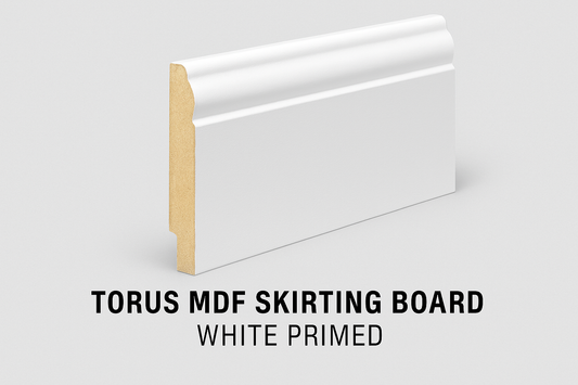Torus MDF Skirting Board – White Primed (pack of 25)