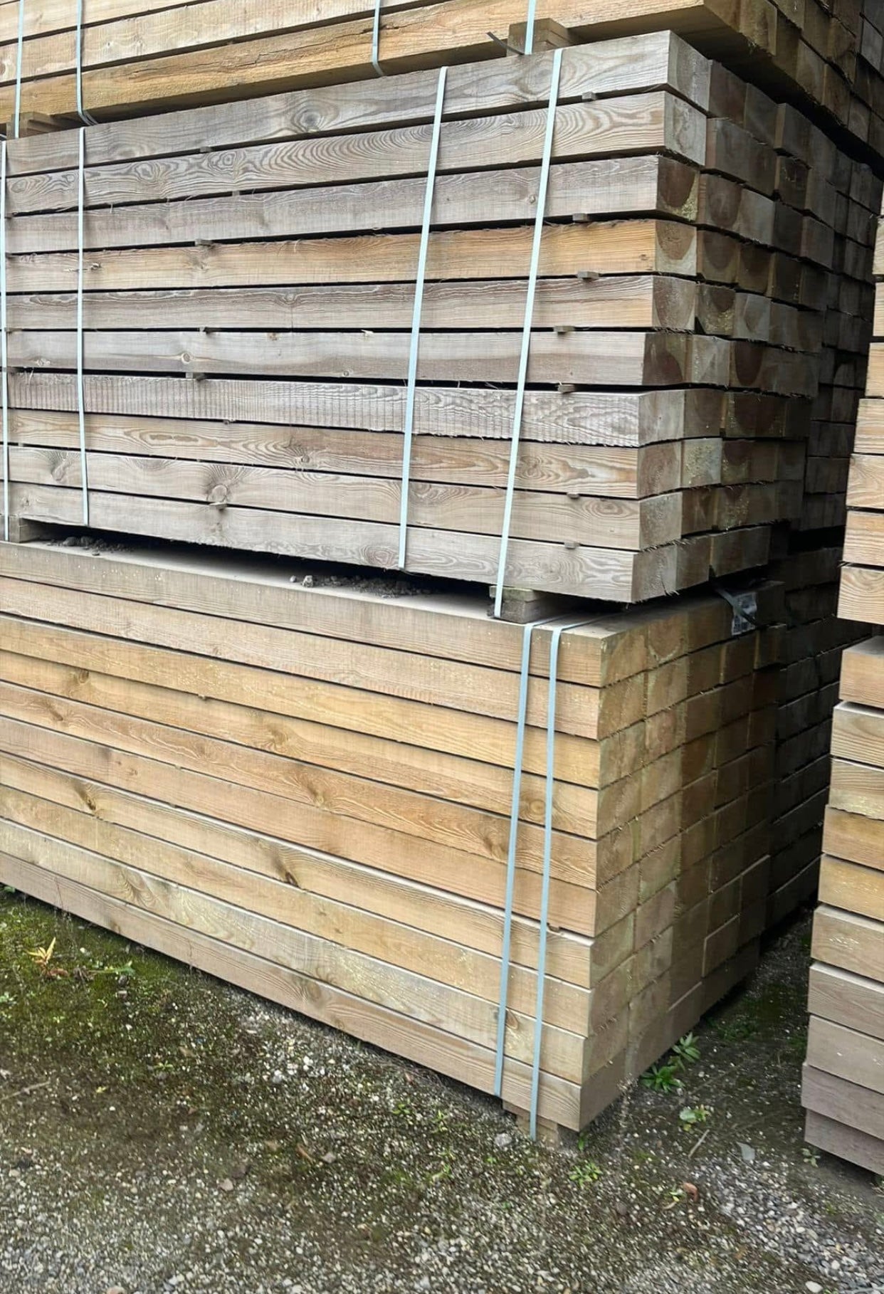 Garden Sleepers Green 200 x 100 x 2400