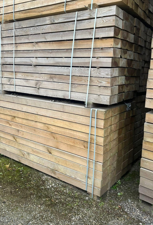 Garden Sleepers Green 200 x 100 x 2400