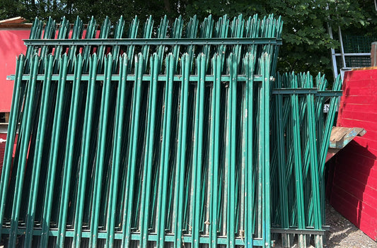 Galvanised Palisade Panels and Posts Joblot 1.76 x 2.5m / 2.3m x 2.5 / 3.1mx 4"