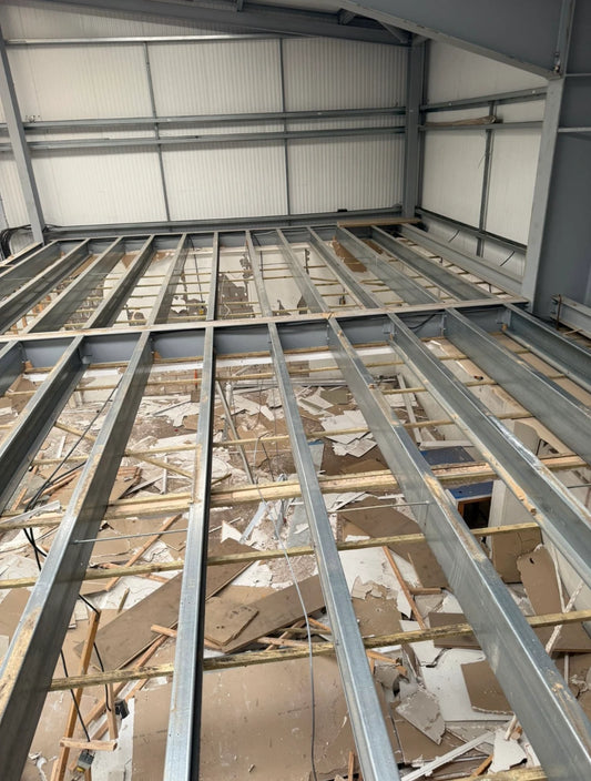 Steel Mezzanine Floor Complete - 30.57m x 7.15m x 3.08m